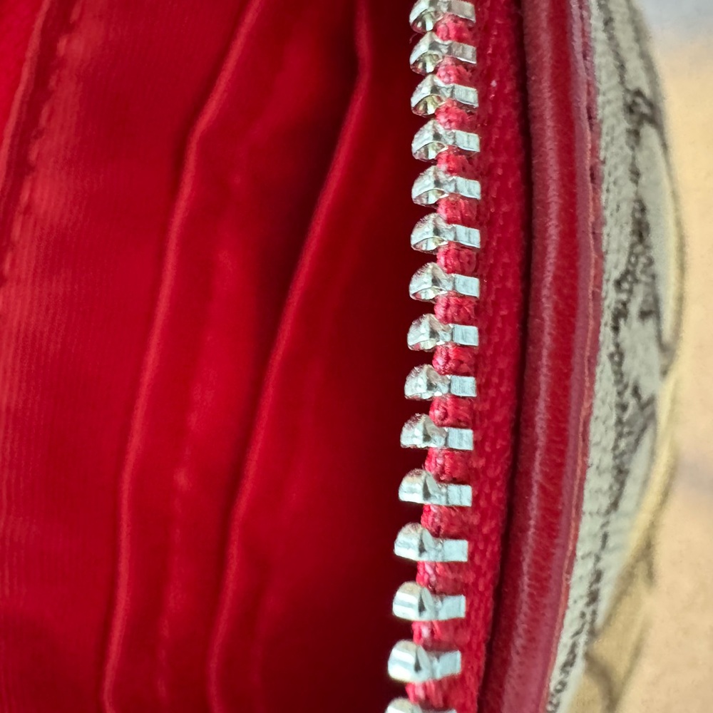 Coach Brown and Red Wristlet - Picture 4 of 5